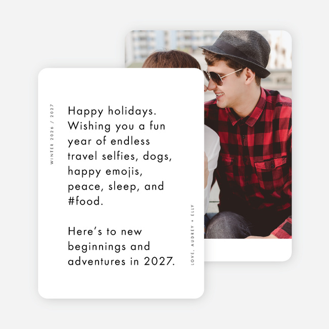 Deep Thoughts Holiday Cards - Black