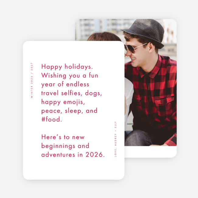 Deep Thoughts Holiday Cards - Red