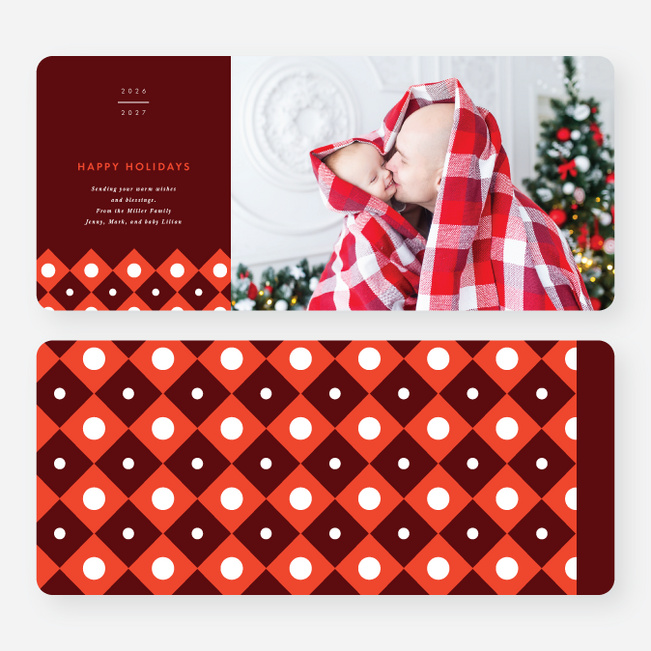 Diamond Duo Holiday Cards - Red