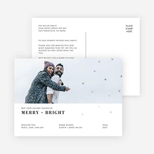 Editorial Style Holiday Cards - Gray