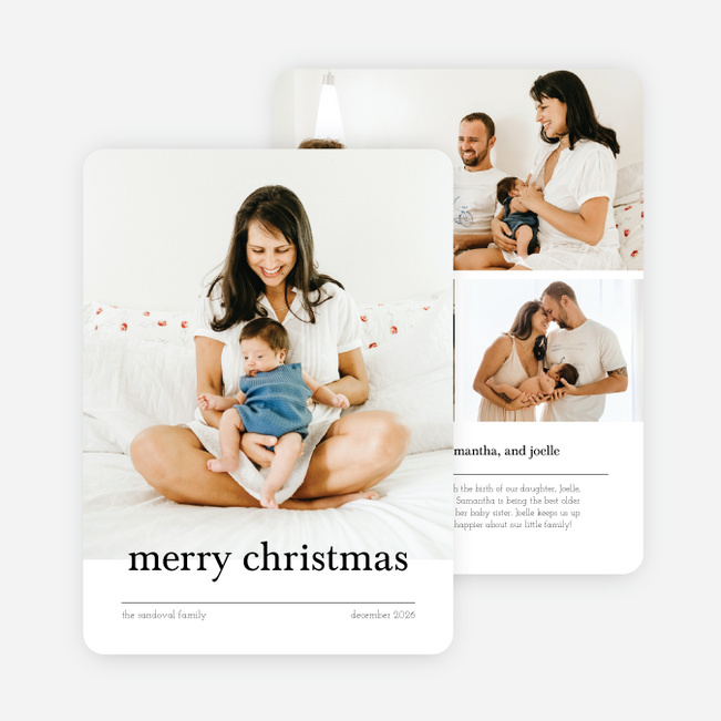 Happiness Abound Christmas Cards - White