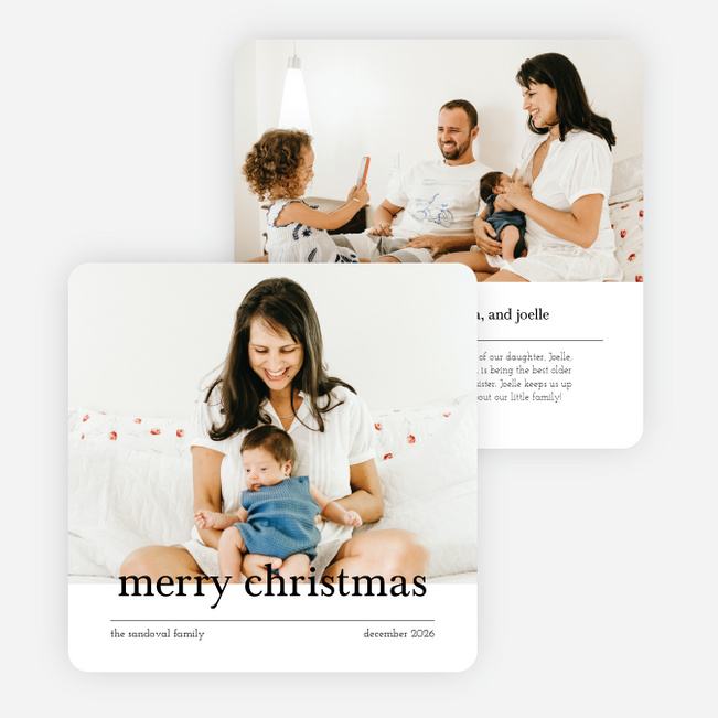 Happiness Abound Christmas Cards - White