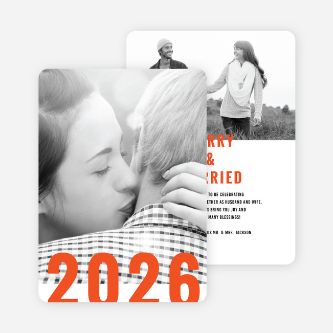 Milestone Year New Year Cards - Orange