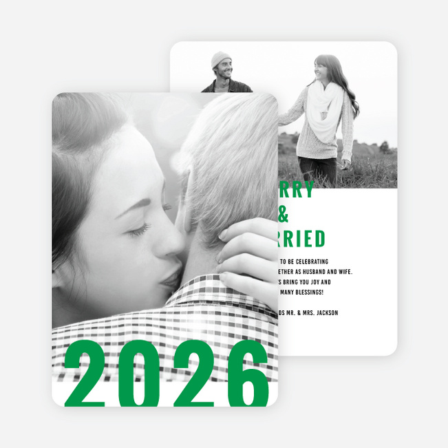 Milestone Year New Year Cards - Green
