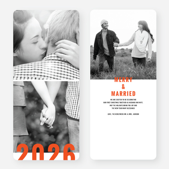 Milestone Year New Year Cards - Orange