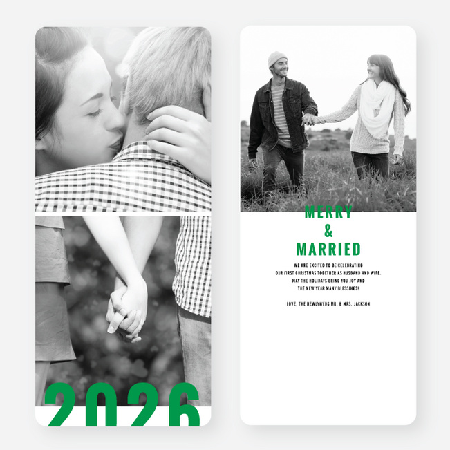 Milestone Year New Year Cards - Green
