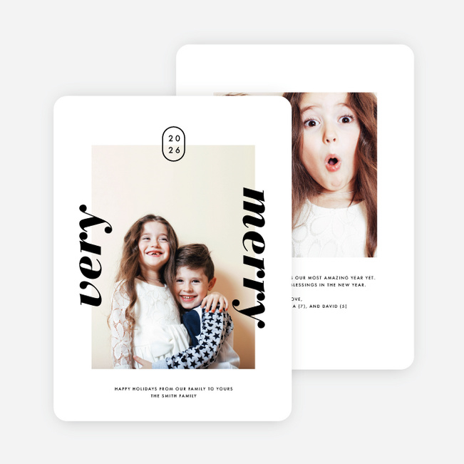 Side Words Holiday Cards - Black