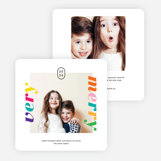 Side Words Holiday Cards - Multi