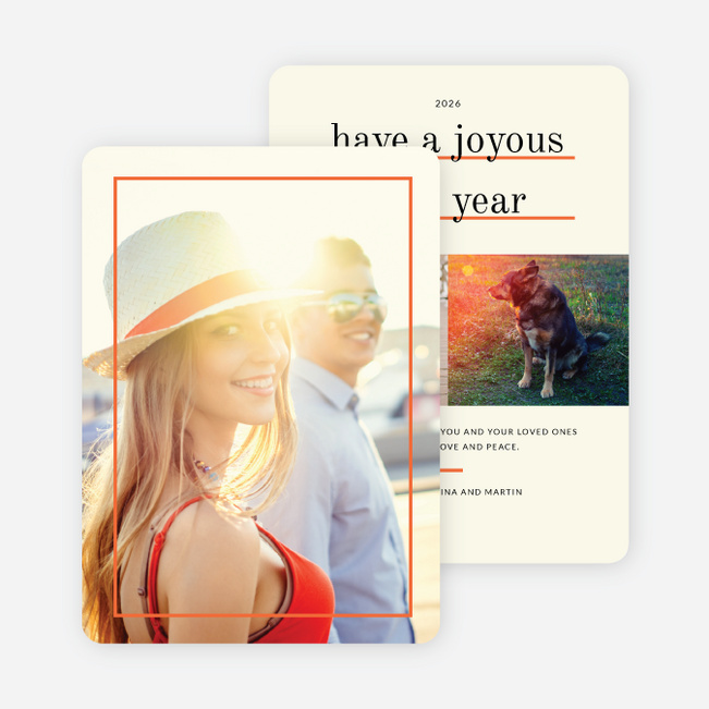 Standout Holiday Cards - Orange