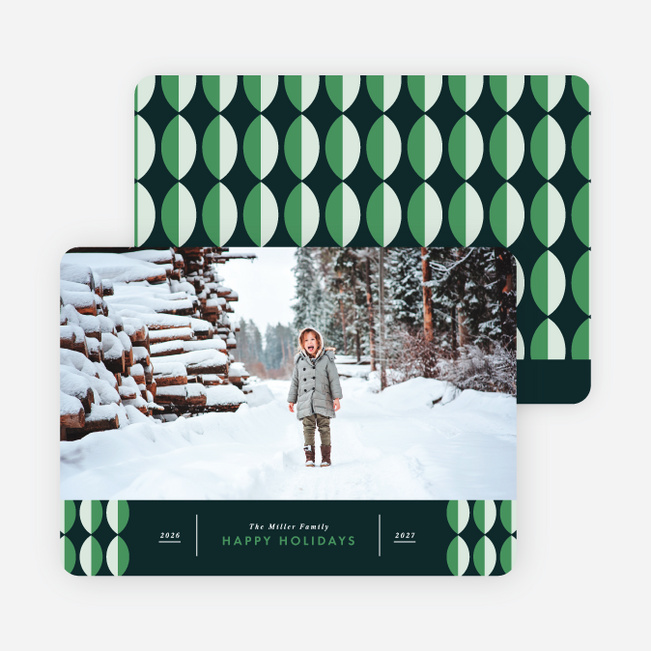 Winter Patterns Holiday Cards - Green