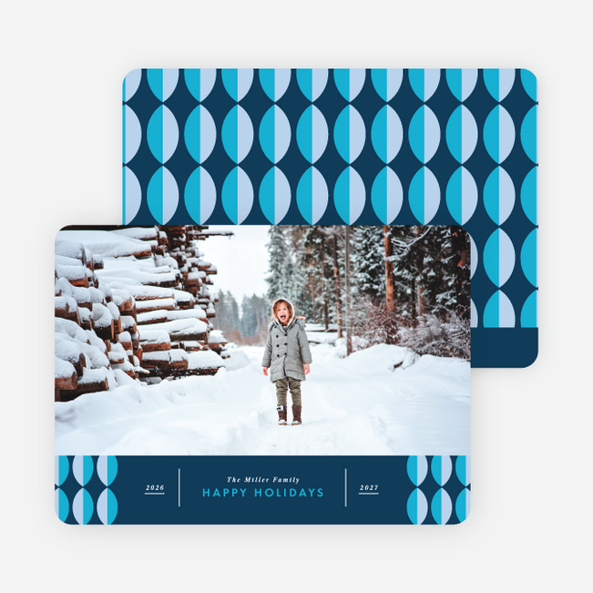 Winter Patterns Holiday Cards - Blue