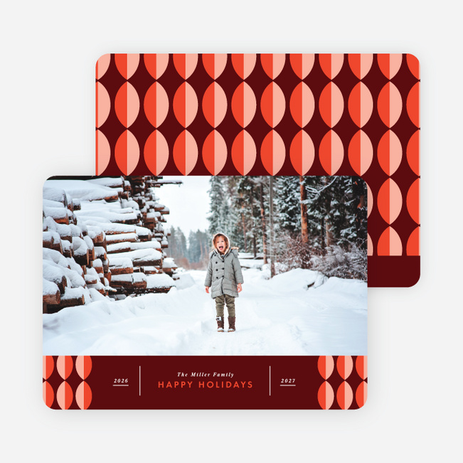 Winter Patterns Holiday Cards - Red