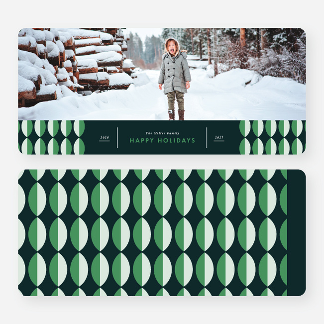 Winter Patterns Holiday Cards - Green