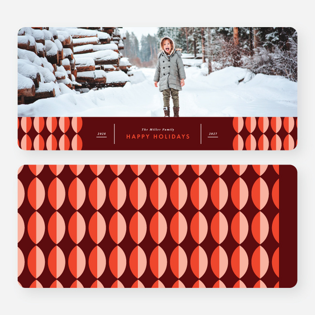 Winter Patterns Holiday Cards - Red