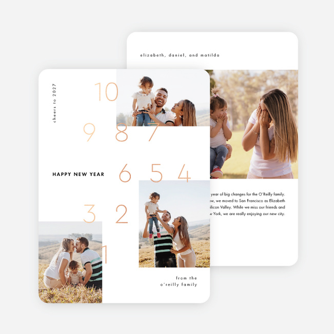 The Best Countdown New Year Cards and Invitations - Pink