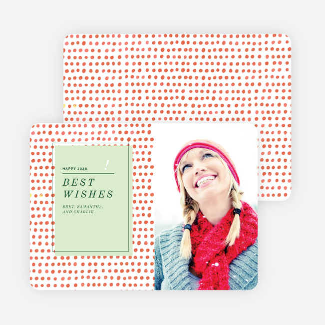 Cheerful Dots Holiday Cards - Red