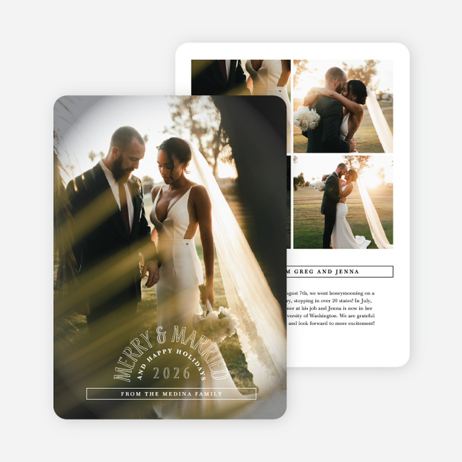 Joyous Badge Holiday Cards and Invitations - White