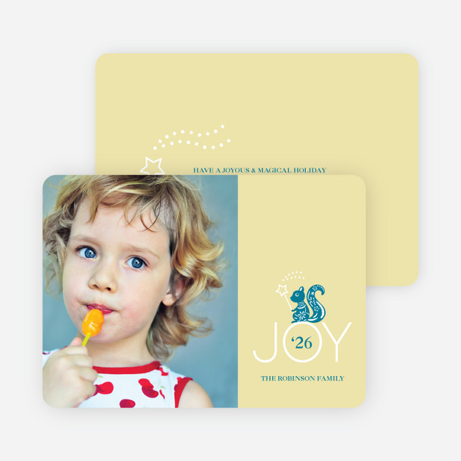 Magical Joy Holiday Photo Card - Teal