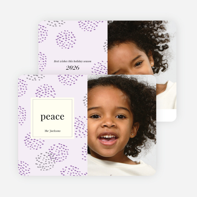 Peace Patterns Holiday Cards - Purple