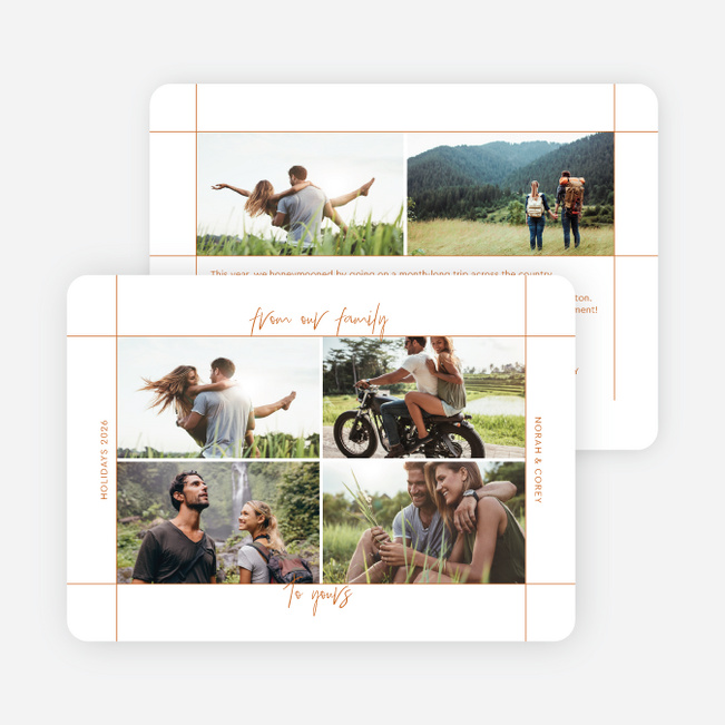 Scripted Memories Holiday Cards and Invitations - Orange