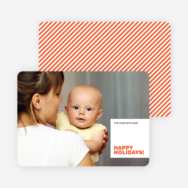 All Square Happy Holidays from Paper Culture - Persimmon