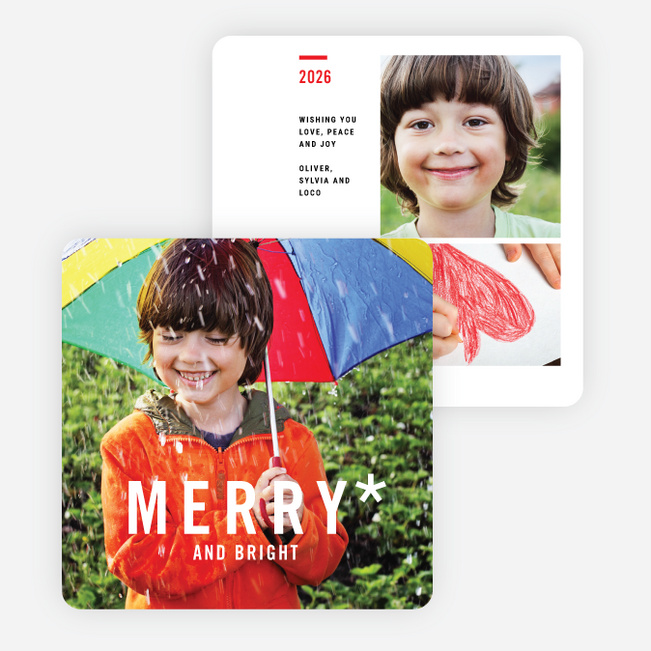 Happy All Around Holiday Cards - Red