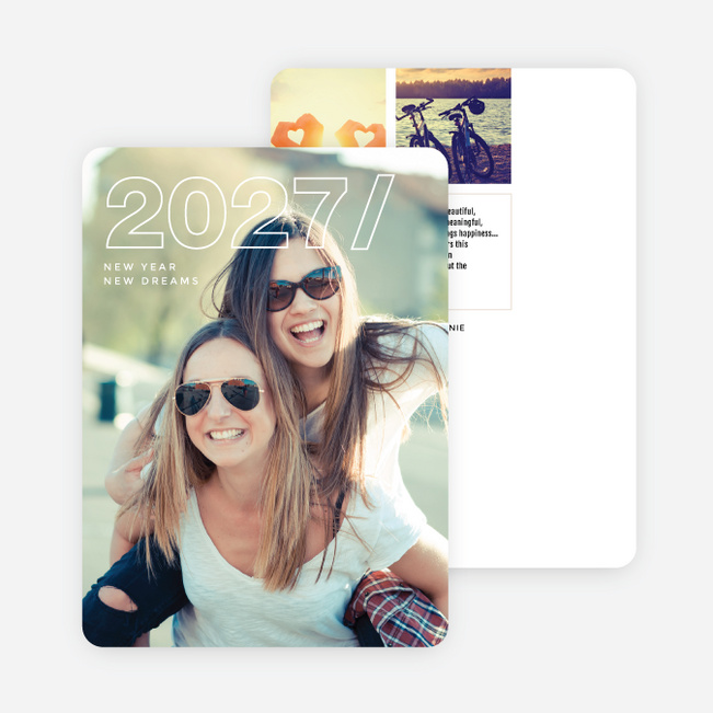 New Dreams New Year Cards - Black