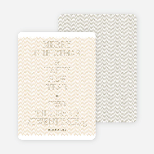 Simple and Bold: Modern Holiday Card - Champagne