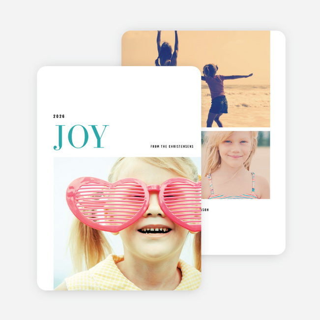 Simple Joy Holiday Cards - Blue
