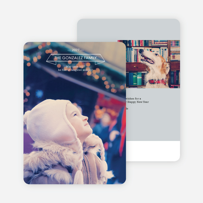 A Simple New Year’s Card - Gray