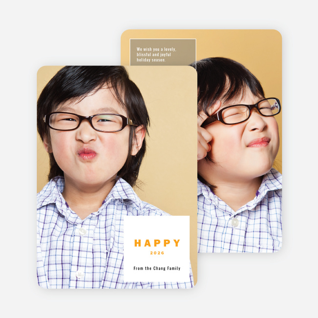 Translucent Wishes Holiday Cards - Orange