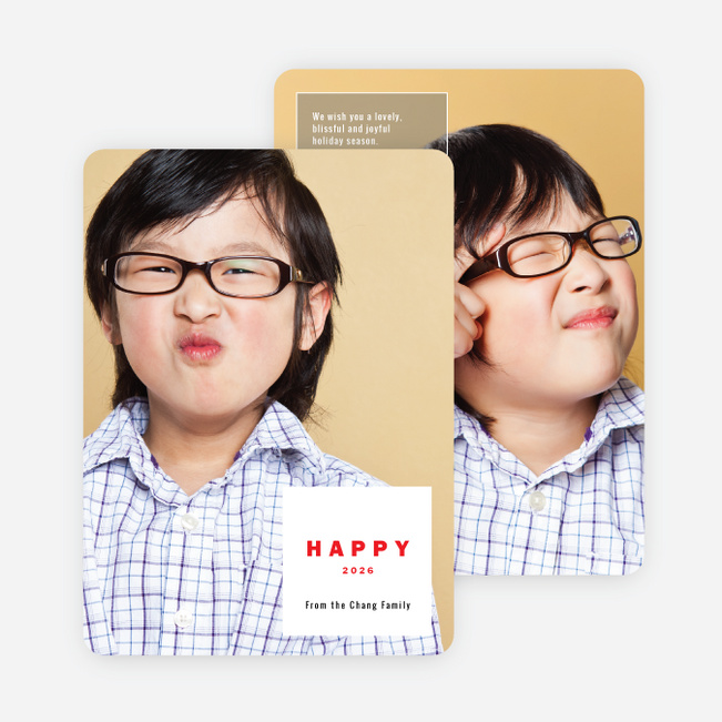 Translucent Wishes Holiday Cards - Red