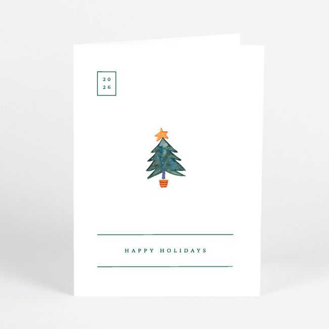 Merry Little Things Business and Corporate Holiday Cards - Green