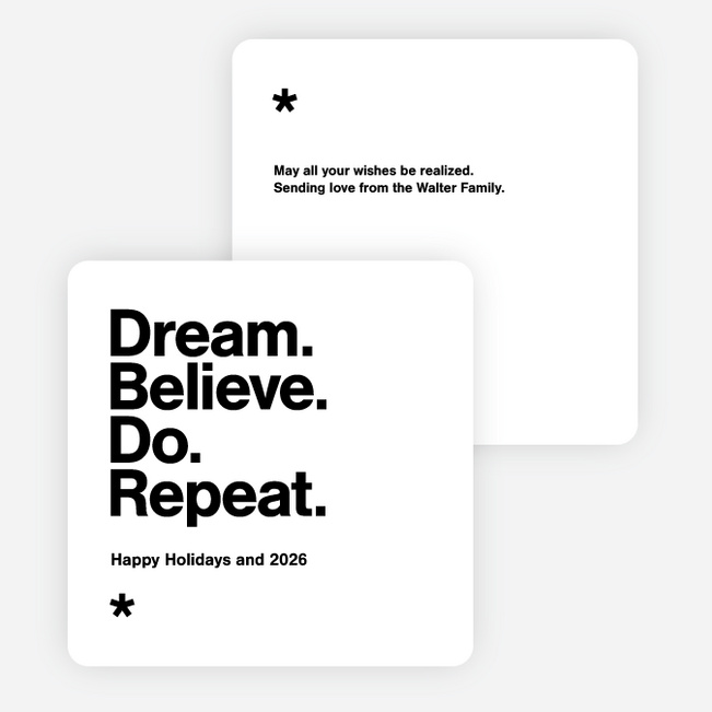 Believe Corporate Holiday Cards - Black