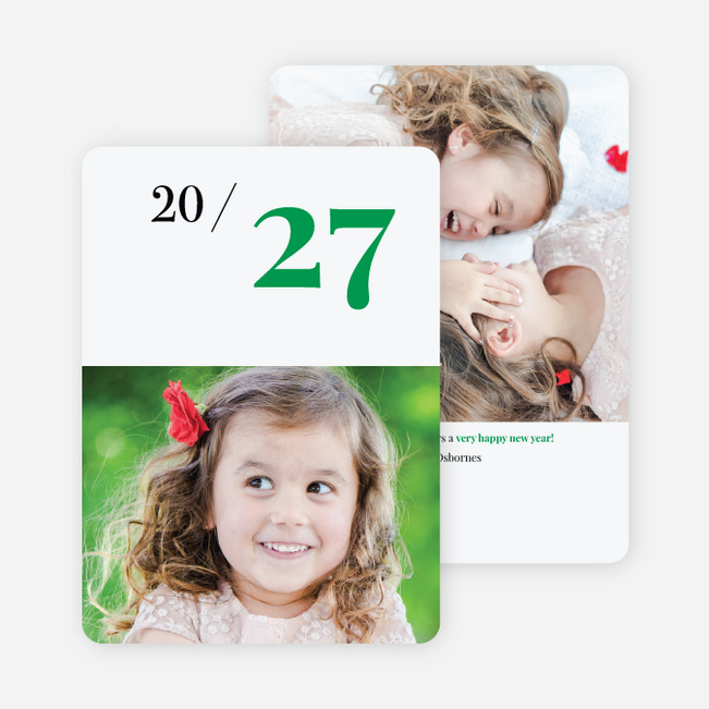 Big Year New Year Cards - Green