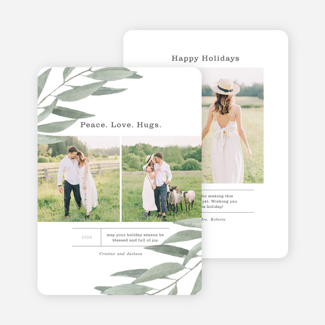Branching Out Holiday Cards and Invitations - Green