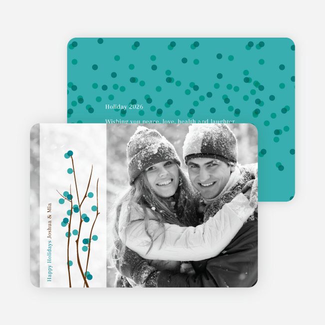 Holiday Berries Christmas Cards - Teal