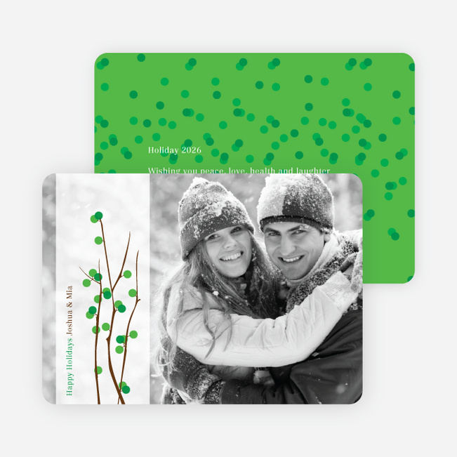 Holiday Berries Christmas Cards - Kelly Green