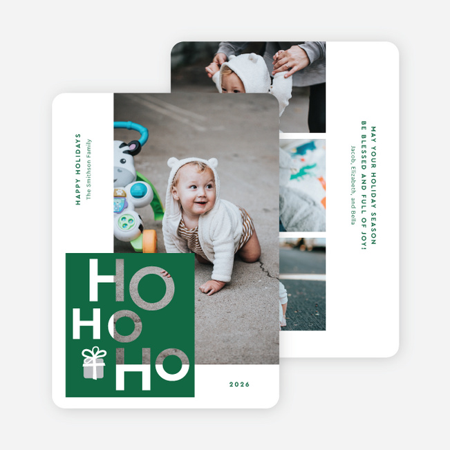Jolly Laughter Christmas Cards - Green