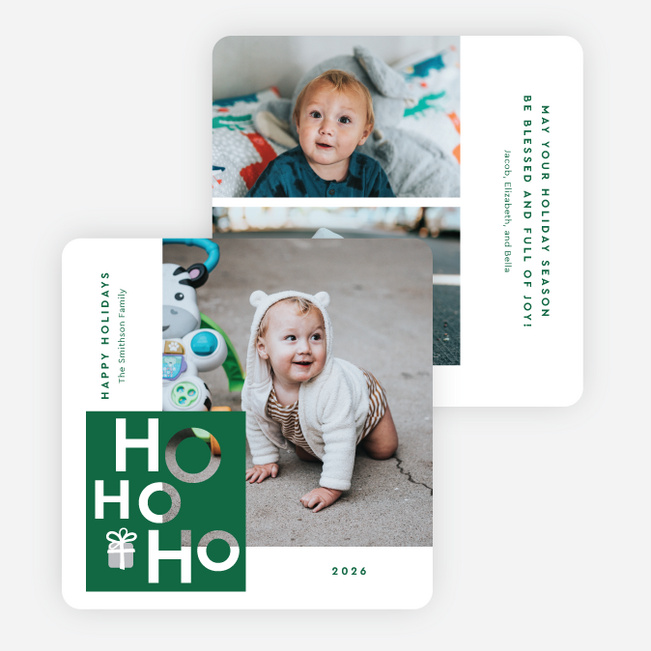 Jolly Laughter Christmas Cards - Green