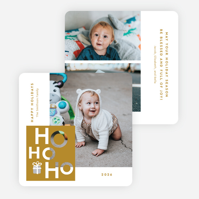 Jolly Laughter Christmas Cards - Yellow