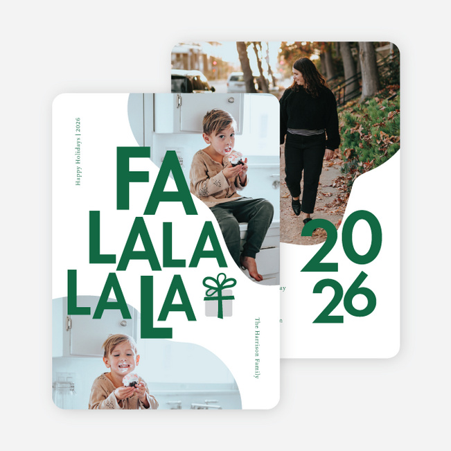 Organic Cutouts Christmas Cards - Green