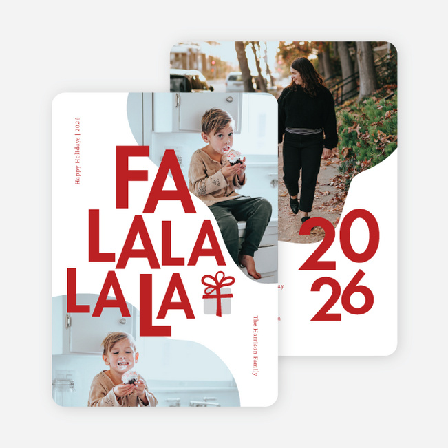 Organic Cutouts Christmas Cards - Red