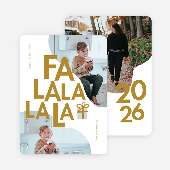 Organic Cutouts Christmas Cards - Yellow