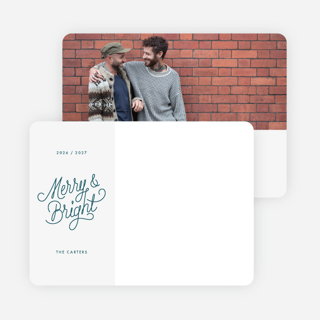 Split Frame Holiday Cards - Blue