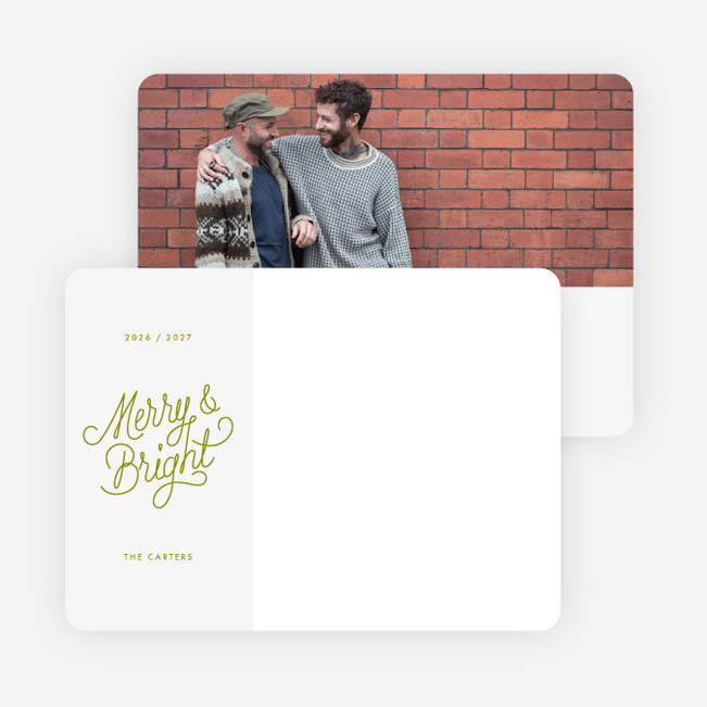 Split Frame Holiday Cards - Green