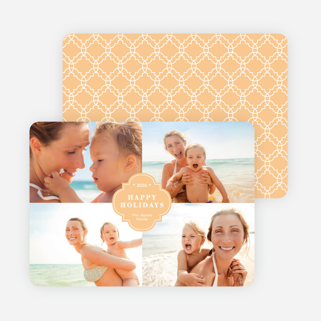 Family Crest Holiday Photo Cards - Orange