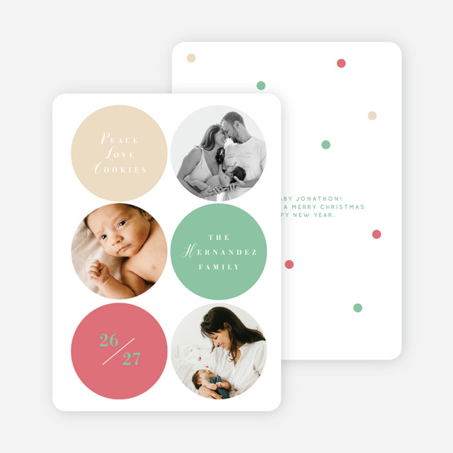 Modern Dots Christmas Cards - Multi