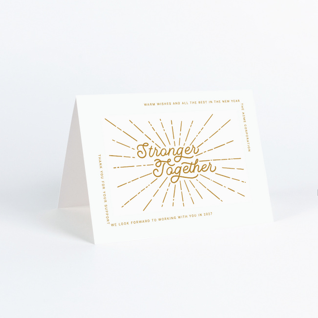 Radiating Wishes Corporate Holiday Cards & Corporate Christmas Cards - White