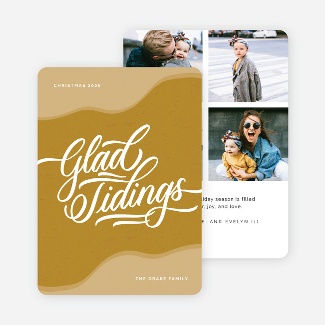 Simply Glad Tidings Christmas Cards - Yellow